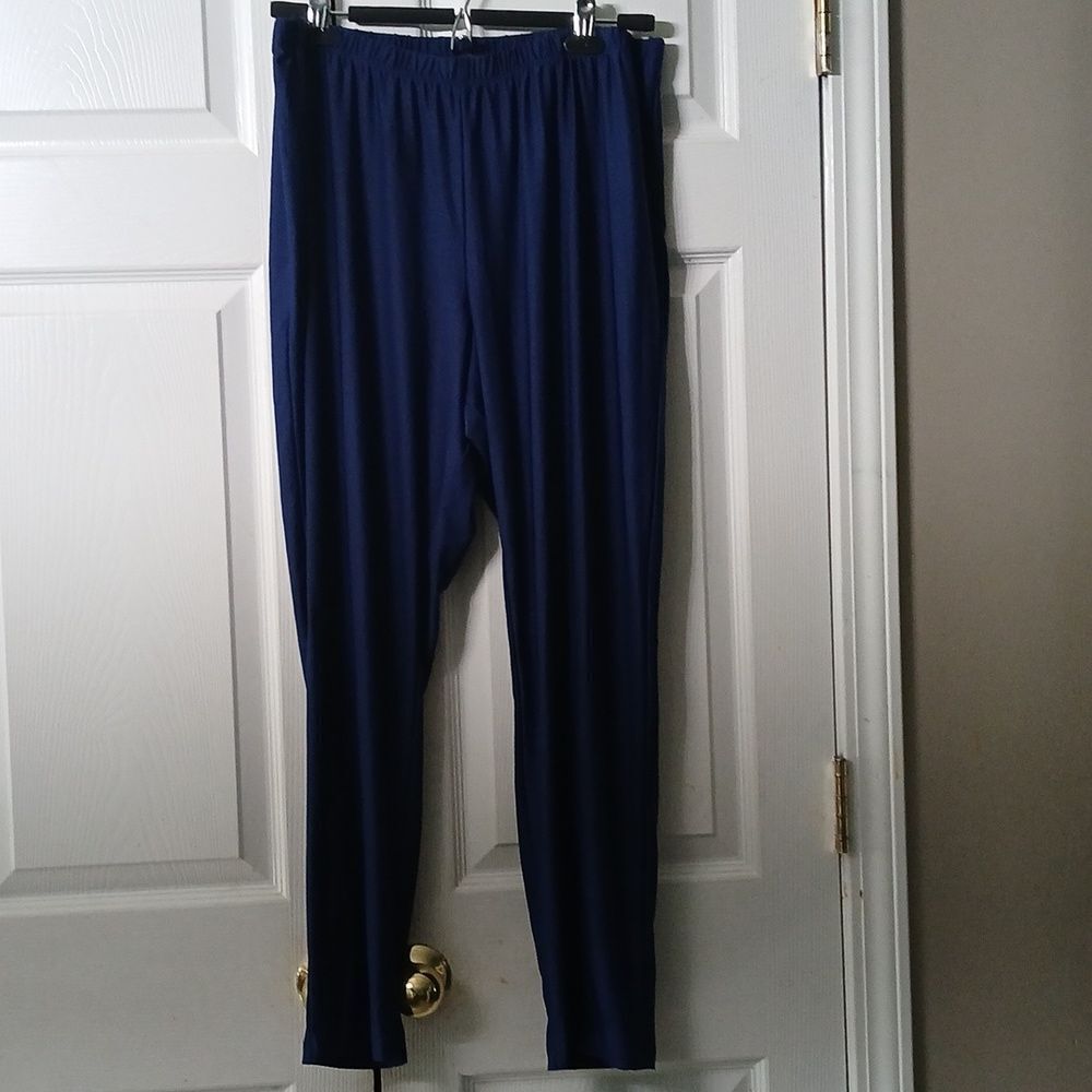 Slinky Brand navy blue  pull on business casual pants Sz P1X  NWOT